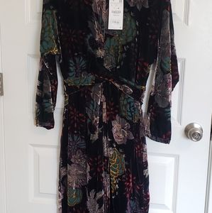 Velvet wrap dress